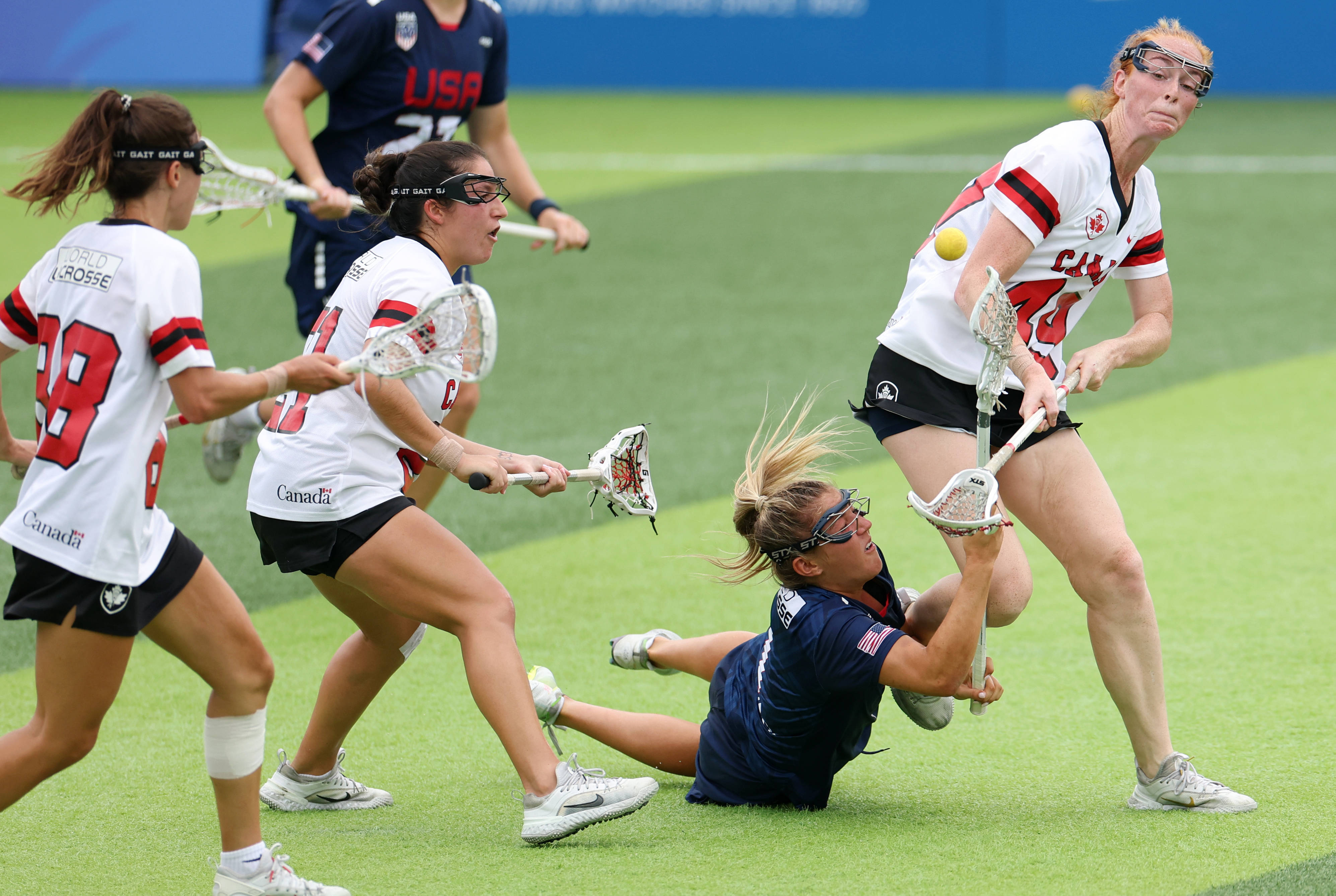 皇冠信用網开户_（成都世运会）棍网球——美国队夺得女子金牌